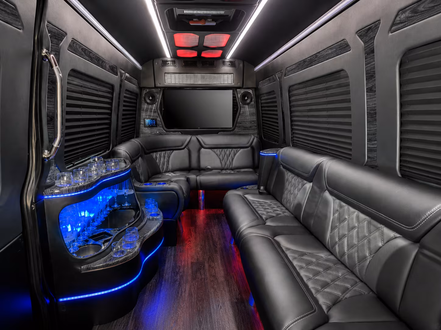 memphis 30 passenger party bus interior