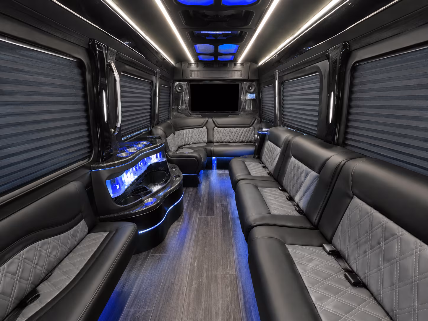 memphis 40 passenger party bus inside