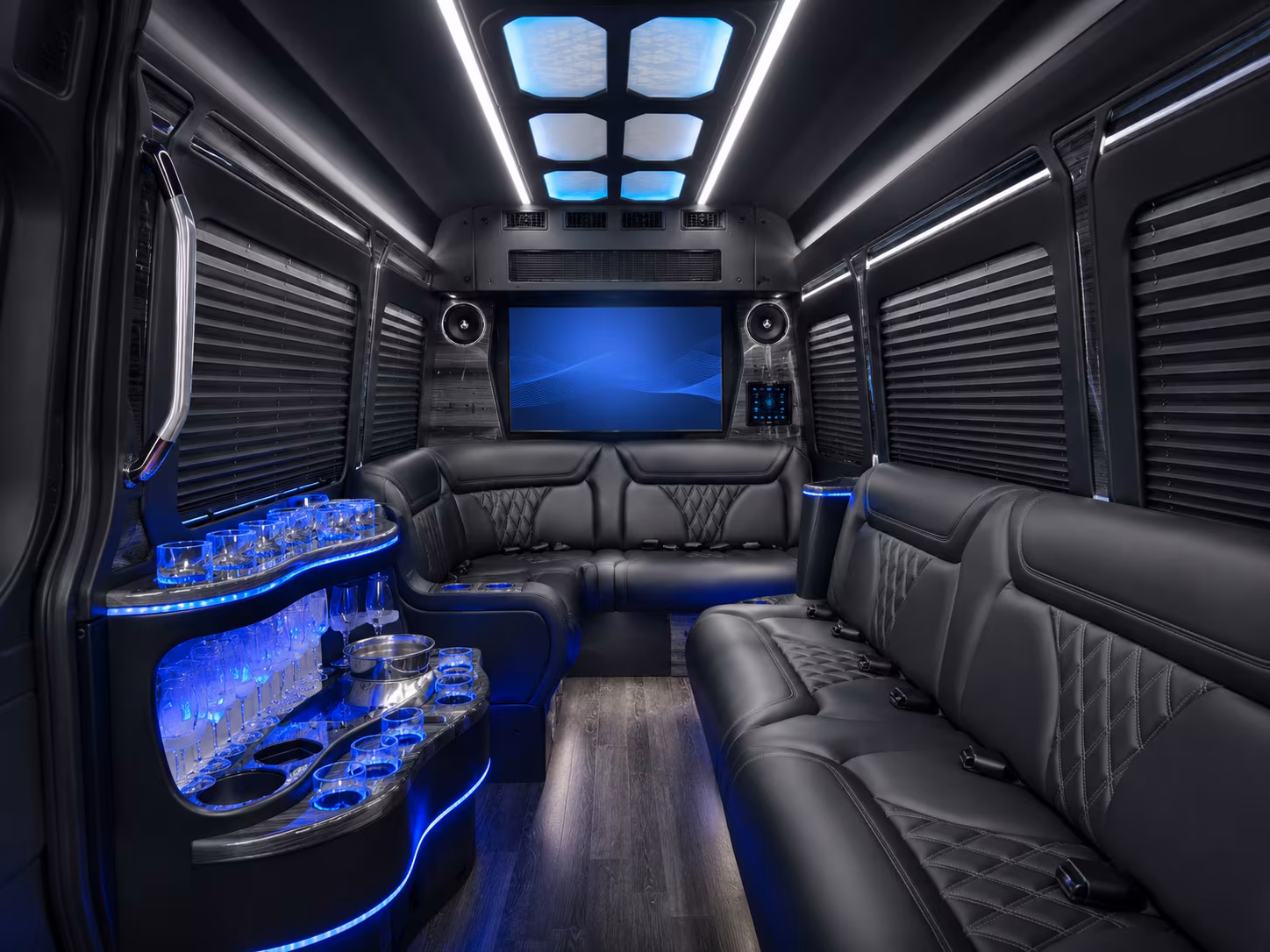 memphis 50 passenger party bus interior