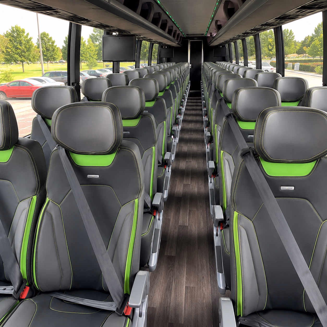 memphis charter bus rental interior