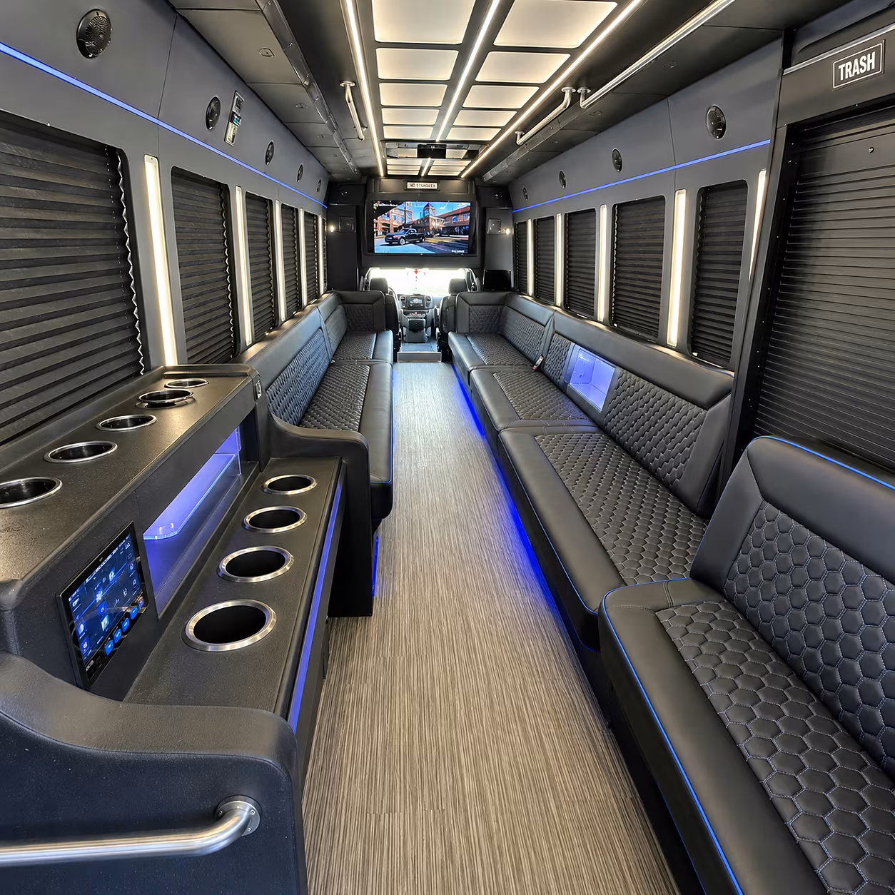 memphis party bus rental interior